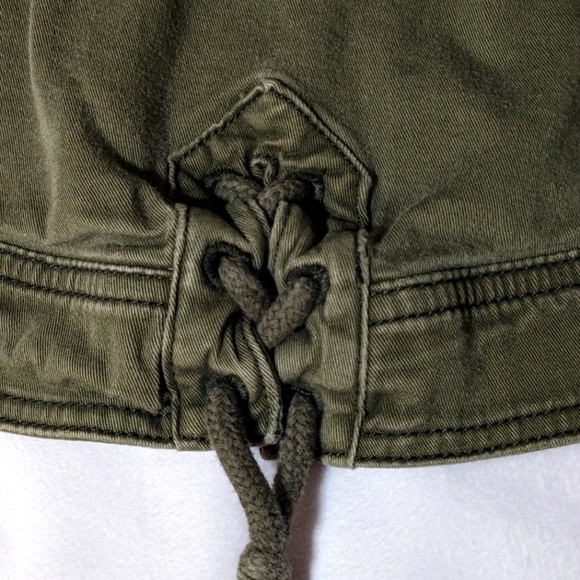 Hollister California Stretch Zip Army Green Long Sleeve Cotton Jacket Size Small - Picture 9 of 10